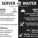 difference between server and waiter