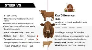 difference between steer and bull