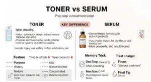difference between toner and serum