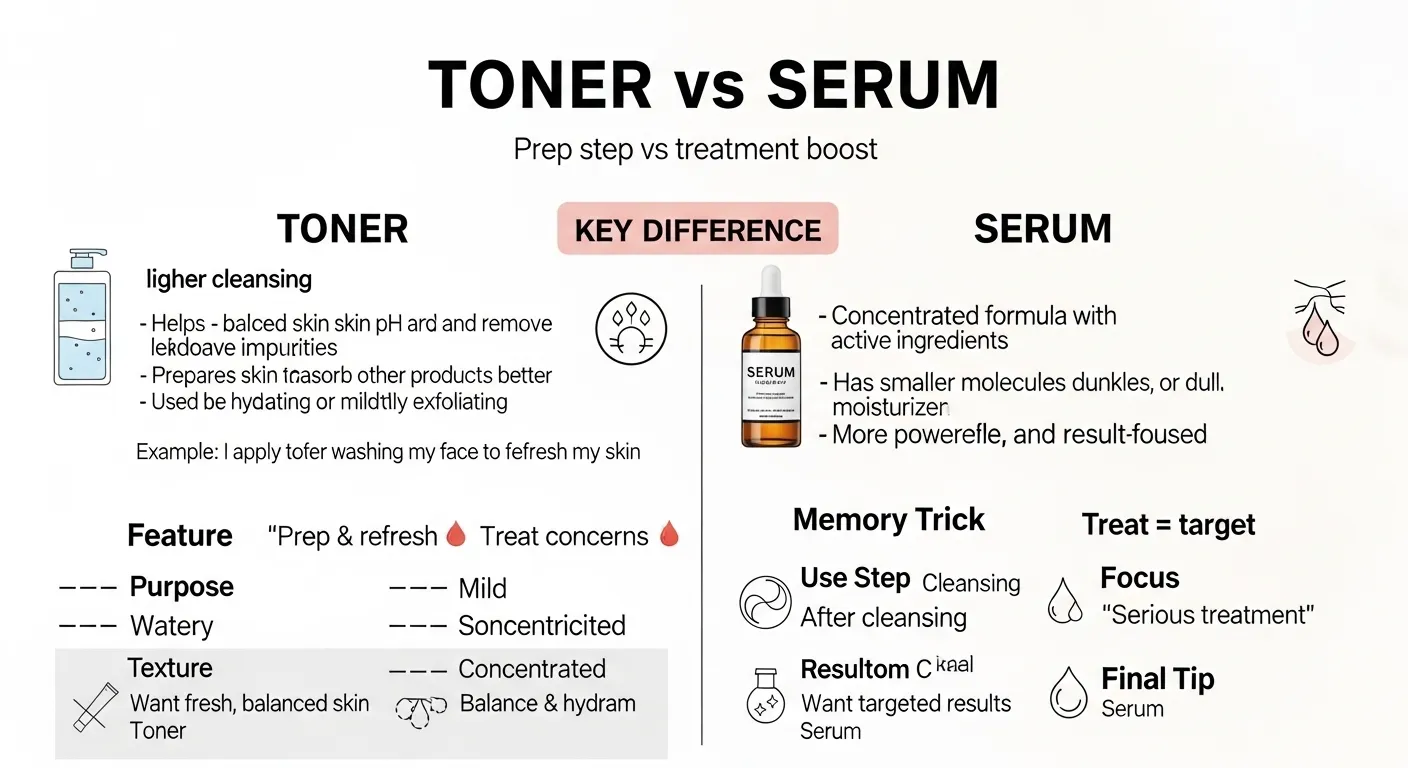 difference between toner and serum