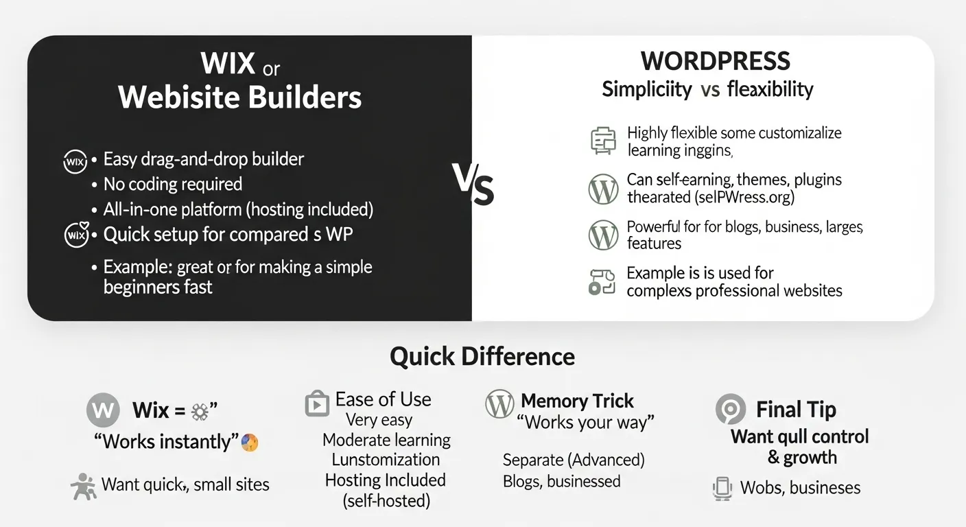 difference between wix and wordpress