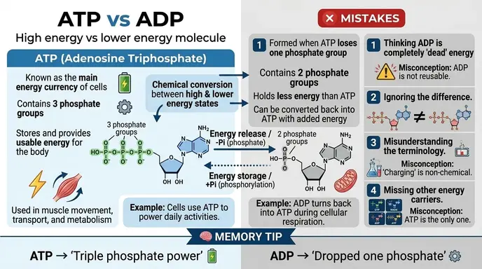 difference between atp and adp