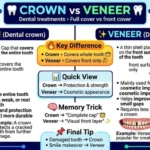 difference between crown and veneer