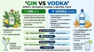 difference between gin and vodka