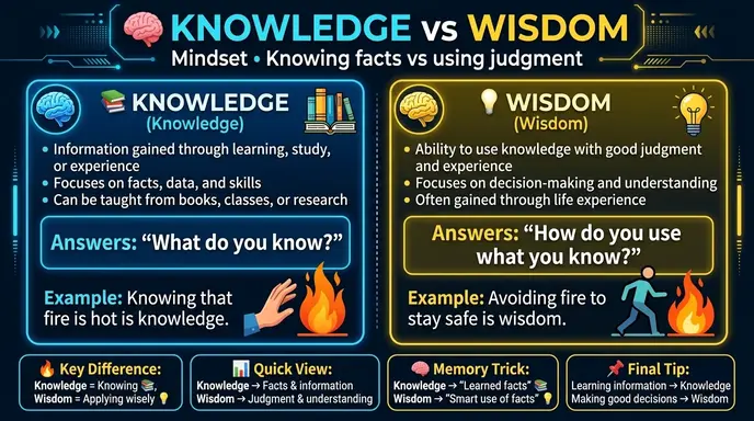 difference between knowledge and wisdom