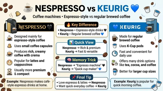 difference between nespresso and keurig