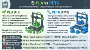 difference between pla and petg