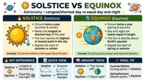 difference between solstice and equinox