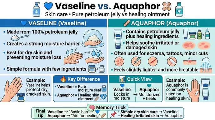 difference between vaseline and aquaphor
