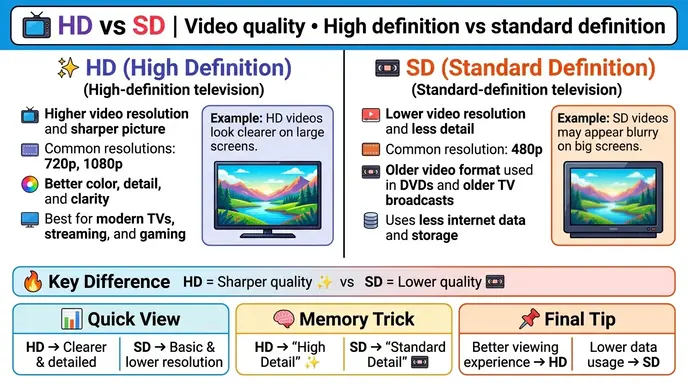 difference between hd and sd