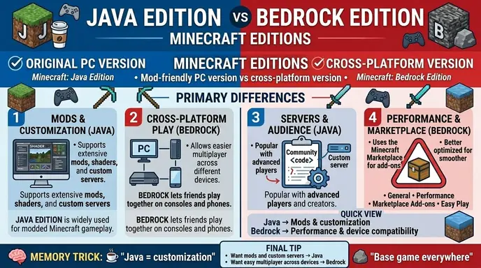 difference between java and bedrock