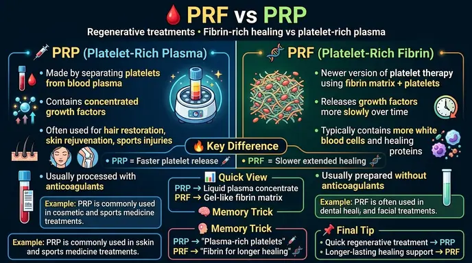 difference between prf and prp