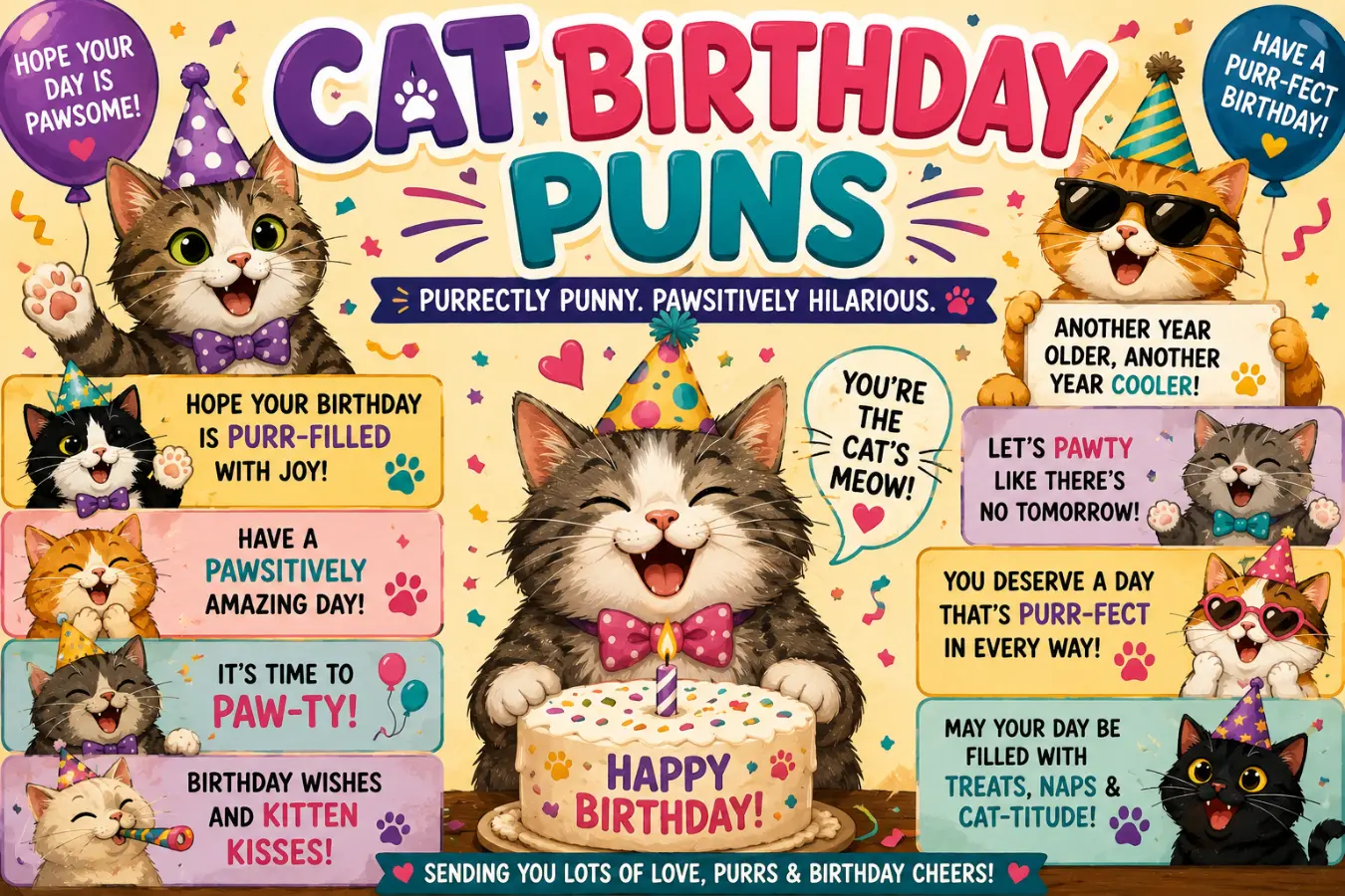 Cat Birthday Puns